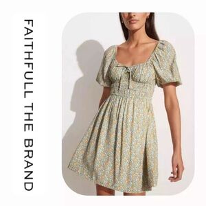 NWT Faithfull the Brand Sylvie Sabinosa Floral Print Mini dress size 4